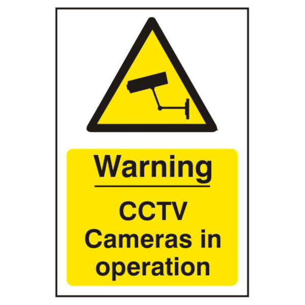 ASEC `Warning CCTV Cameras in Operation` 200mm x 300mm PVC Self Adhesive Sign