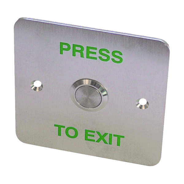 ASEC Press To Exit Stainless Steel Surface 1 Gang Button