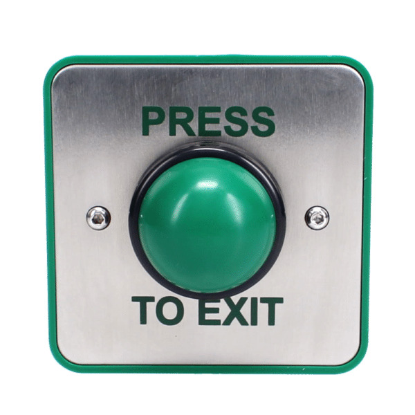 ASEC Press To Exit Green Dome Button With Tamper Proof Collar