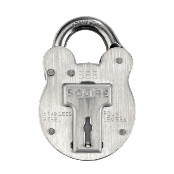 SQUIRE 555 Stainless Steel Old English Marine Padlock