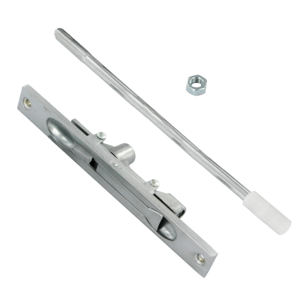 AXIM FB6401 Series Flush Bolt 20mm Wide Flat Face Silver Anodised