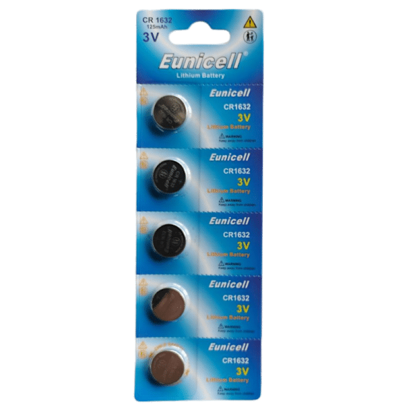 EUNICELL 3V CR1632 Button Cell Battery (5 PER CARD)