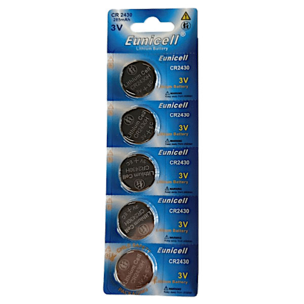EUNICELL 3V CR2430 Button Cell Battery (5 PER CARD)