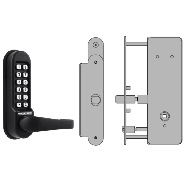 CODELOCKS CL0530 / CL0535 Digital Lock Black Marine Grade with XTD Gate Lock