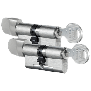EVVA ICS Keyed Alike Pair KDZ Key & Turn Euro Cylinder 6 Keys TS007 3*