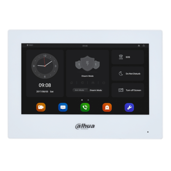 DAHUA Video Door Entry VTH5 Series Indoor Monitor IP Wi-Fi Android 7 Inch Touchscreen