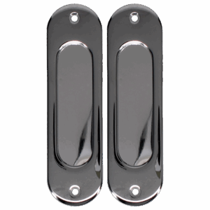 BONAITI SERRATURE Classic Sliding Door Handle Pull MOS Oval Blind Pair