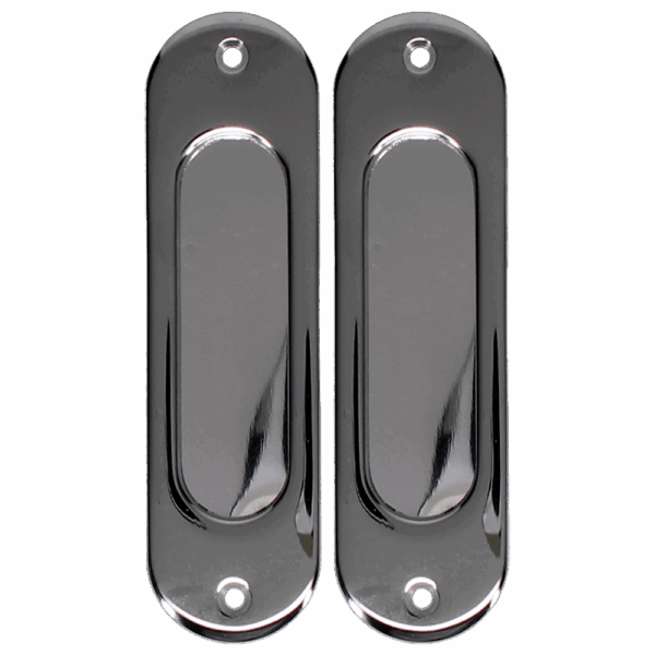 BONAITI SERRATURE Classic Sliding Door Handle Pull MOS Oval Blind Pair