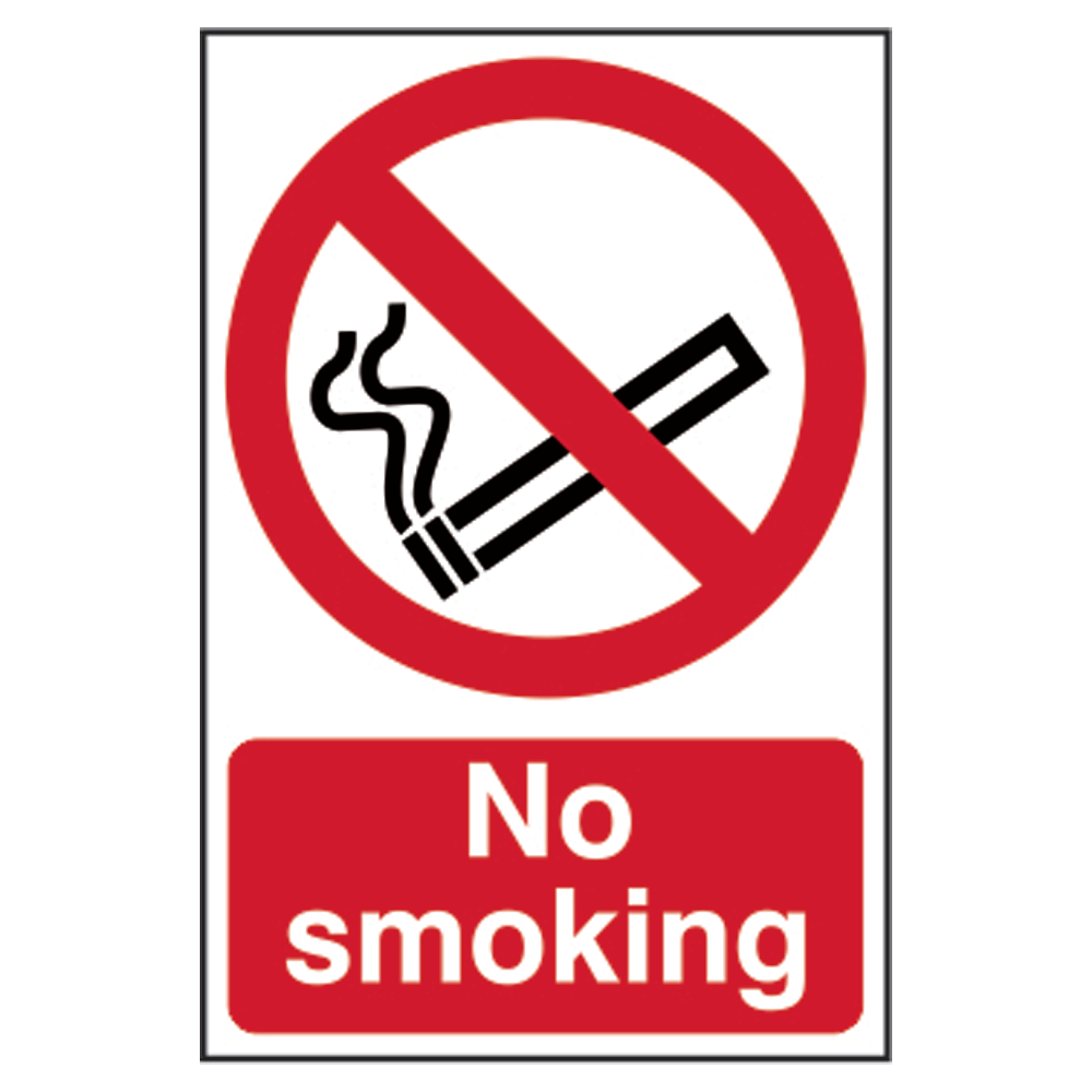 ASEC `No Smoking` Sign 200mm x 300mm