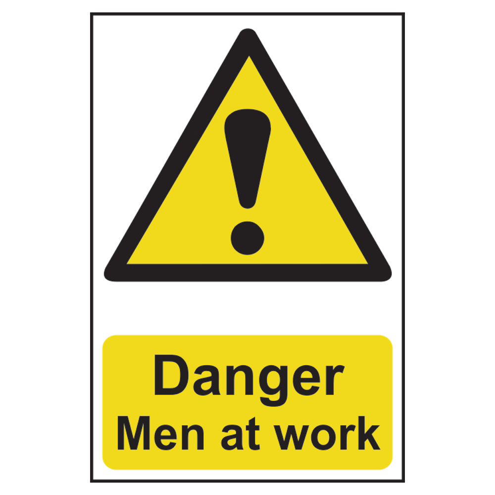 ASEC `Danger: Men at Work` Sign 200mm x 300mm