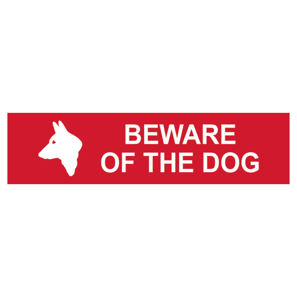 ASEC `Beware of The Dog` Sign 200mm x 50mm