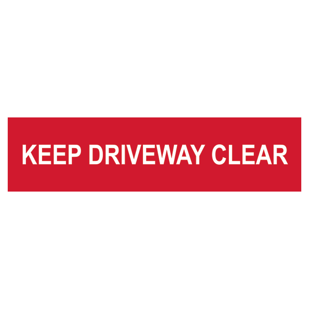 ASEC `Keep Driveway Clear` Sign 200mm x 50mm