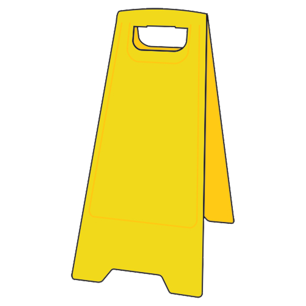 ASEC Heavy Duty Yellow `A` Board 60cm