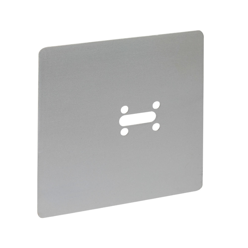 ASEC Satin Anodised Aluminium Cubicle retro-fit plate to cover fixing holes