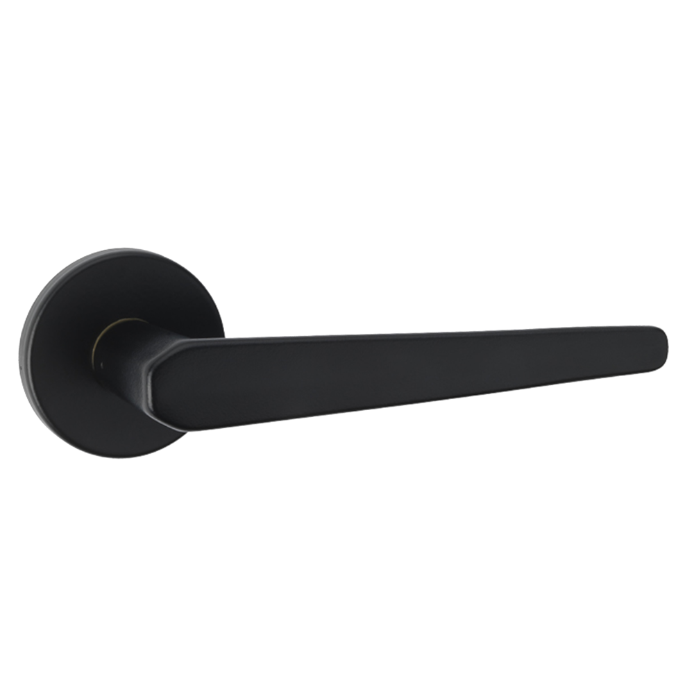 ASEC URBAN Orlando Lever on Round Rose Door Furniture Ebony