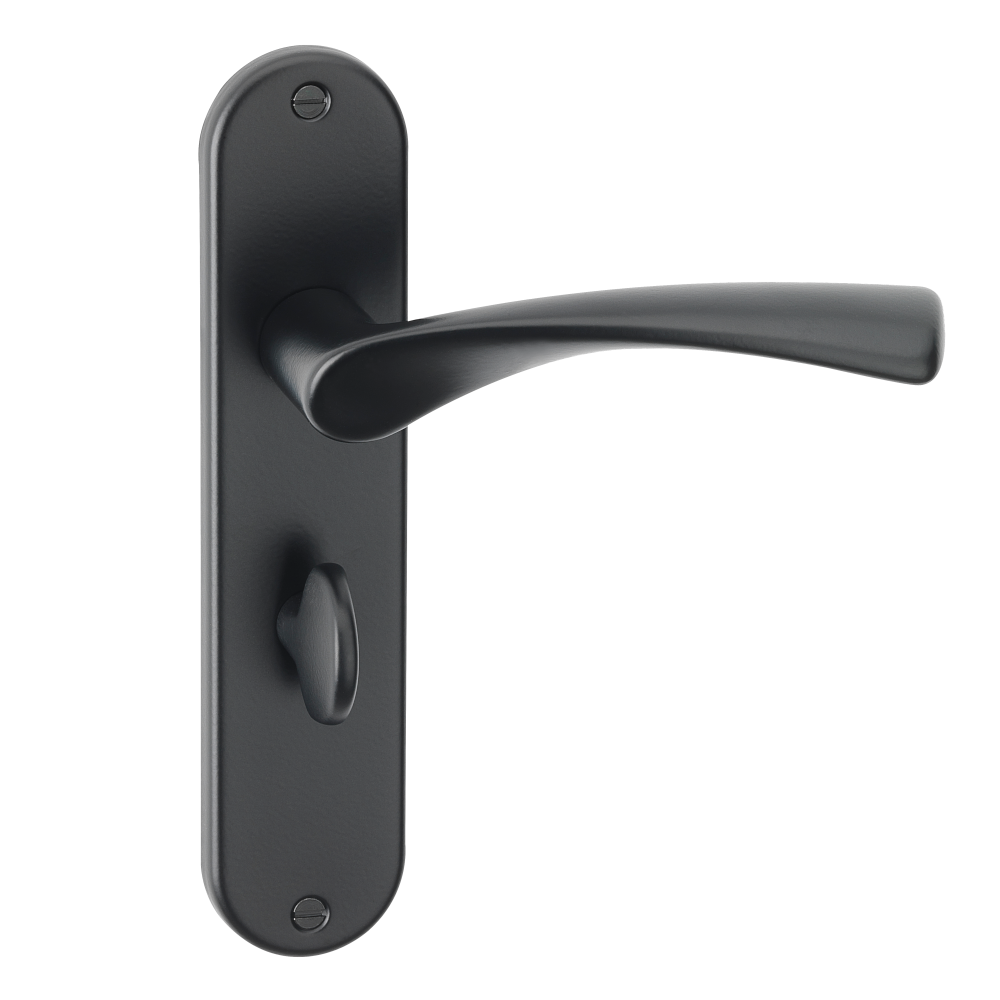ASEC URBAN Miami Bathroom Lever on Plate Door Furniture Ebony