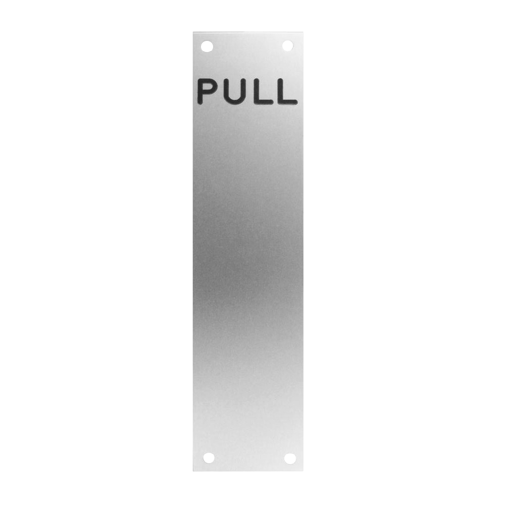 ASEC Push/Pull Engraved Finger Plate75mm Width x 1.2mm Depth (SSS) Satin Stainless Steel