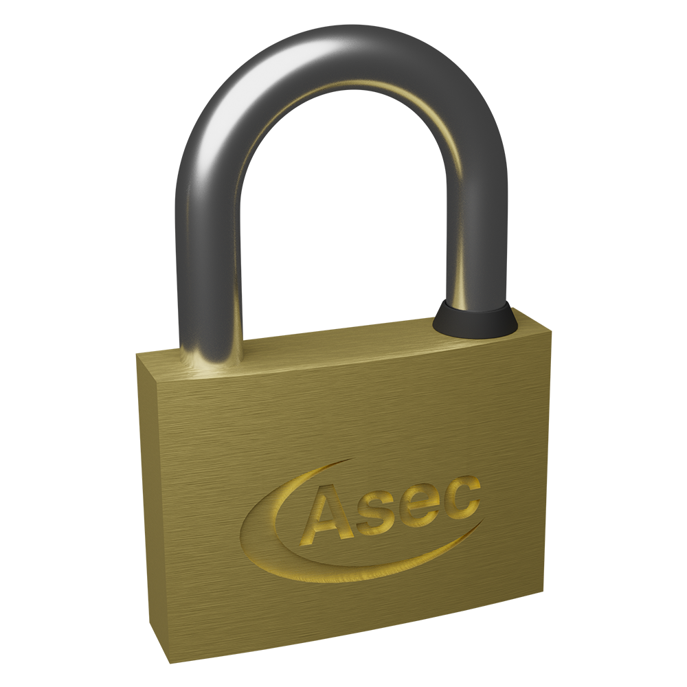 ASEC MK Open Shackle Brass Padlock