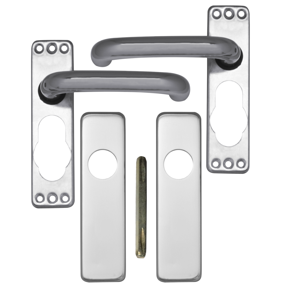 ASEC Plate Mounted Aluminium Lever Furniture