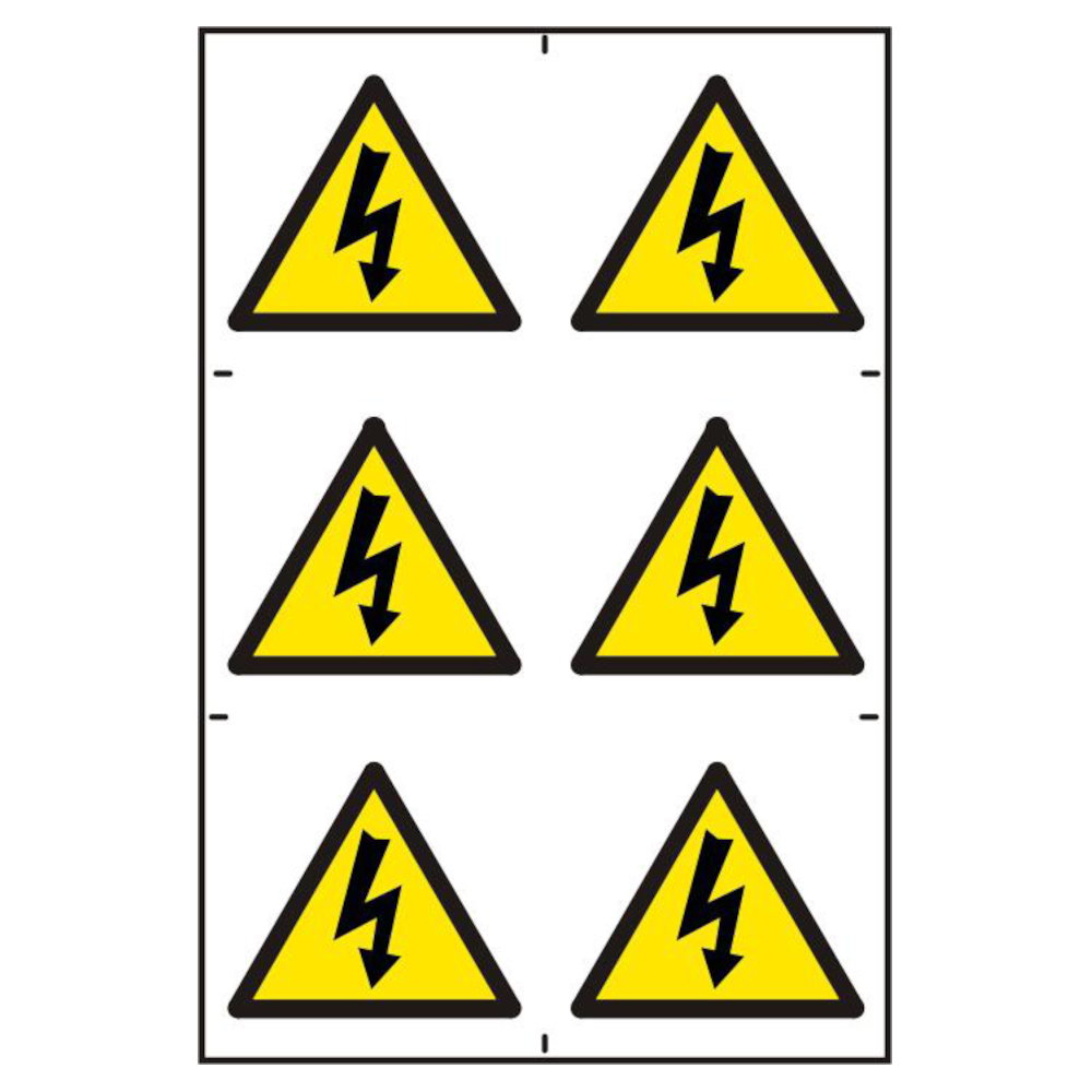 ASEC Electrical Warning Symbol 200mm x 300mm PVC Self Adhesive Sign