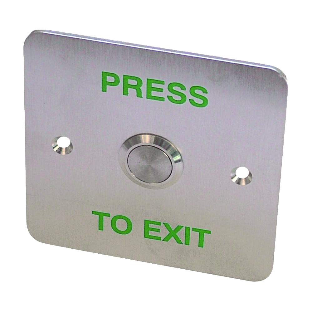 ASEC Press To Exit Stainless Steel Surface 1 Gang Button