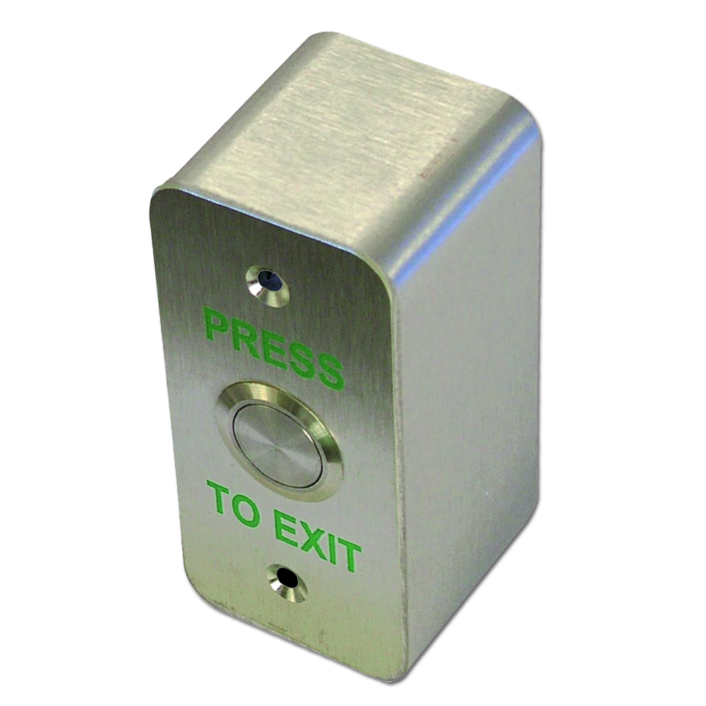 ASEC Press To Exit Narrow Style Surface Button Stainless Steel