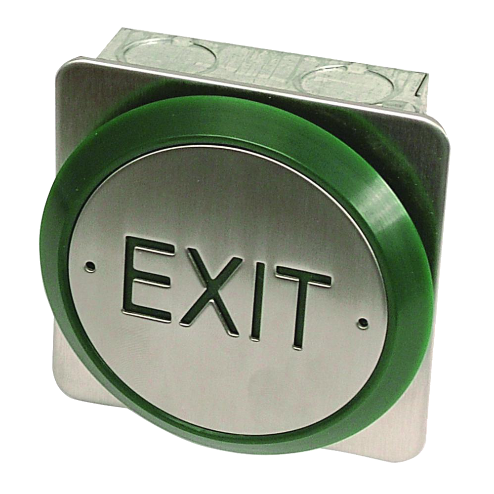 ASEC All Active Small Push Plate Exit Button