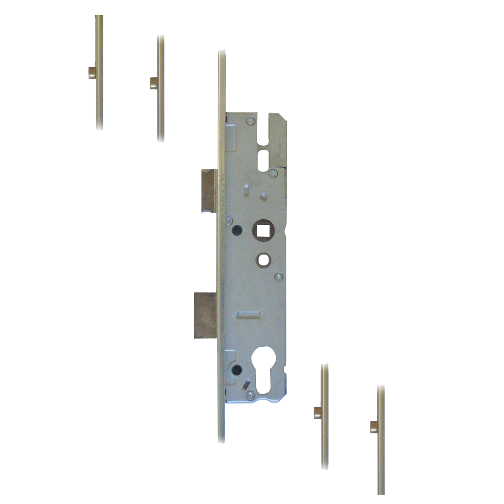 KFV Lever Operated Latch & Deadbolt `U` Rail - 4 Roller