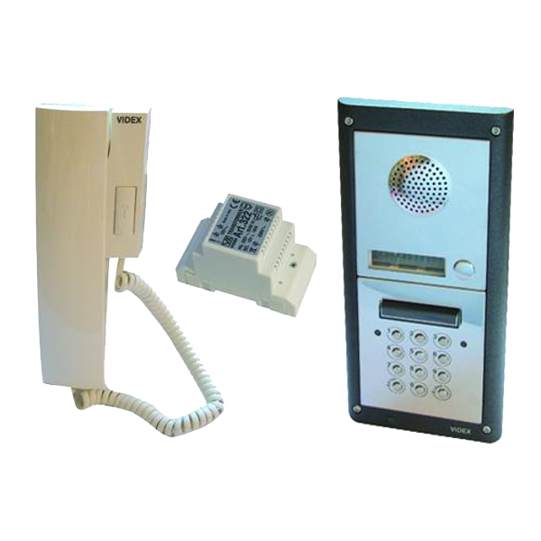 VIDEX 4K Series Audio 1 Way Intercom Kit Complete With Keypad