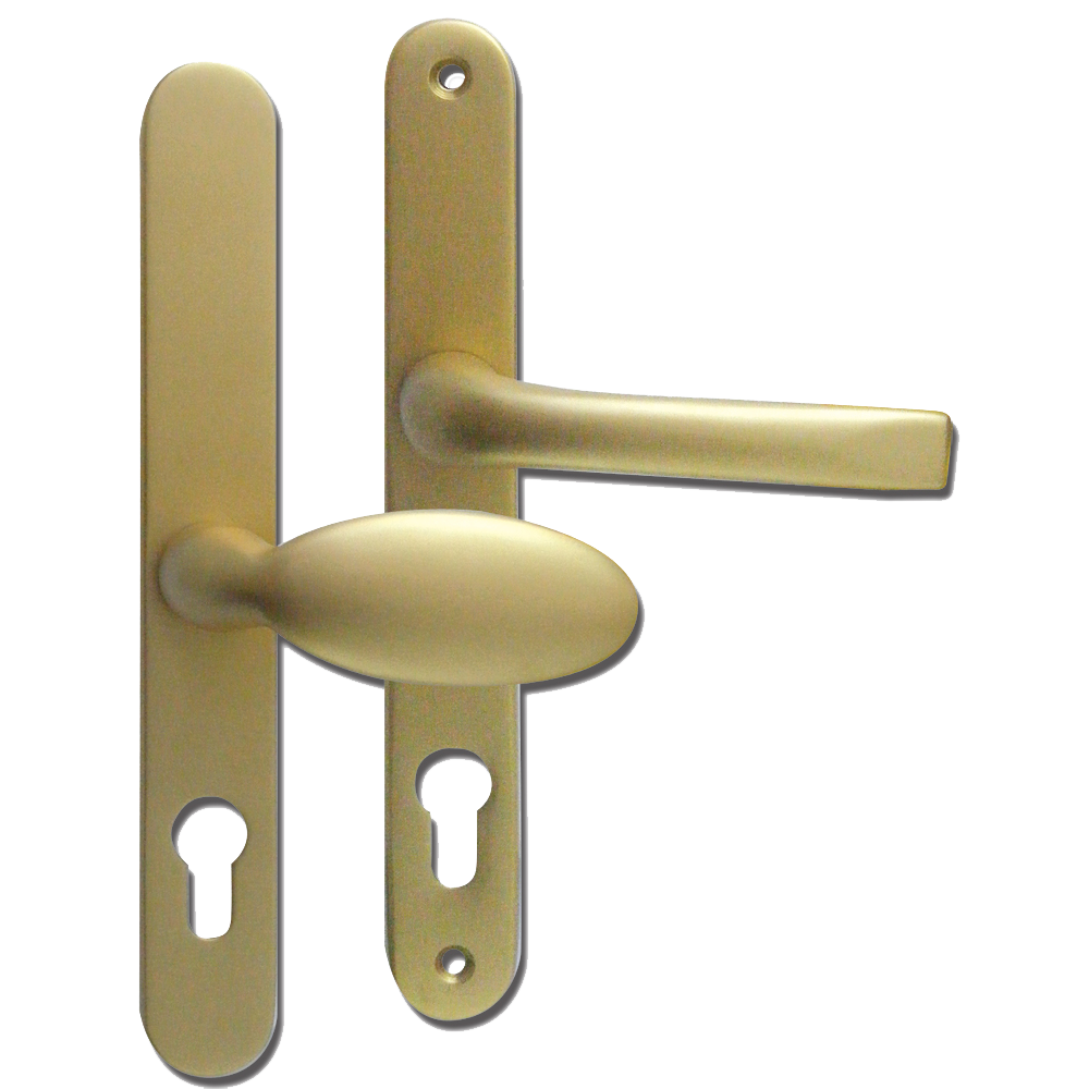 MILA Prolinea 92/62 Offset Lever/Pad UPVC Furniture - 240mm Backplate