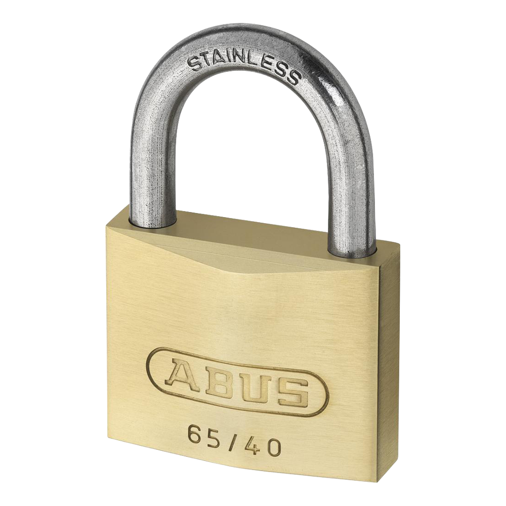 ABUS 65 Series Brass Open Stainless Steel Shackle Padlock