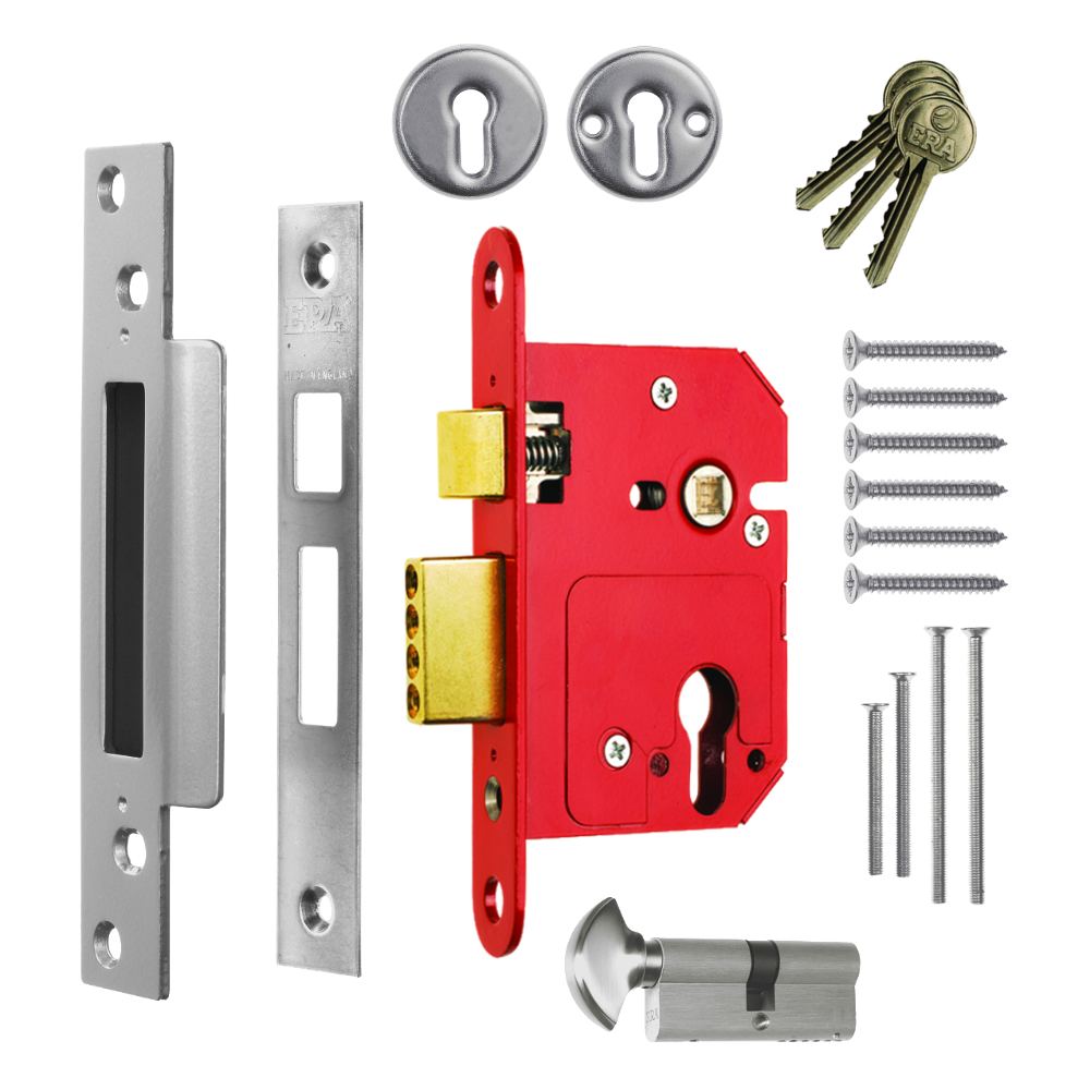 ERA 234 Fortress BS Euro Keyless Egress Key & Turn Sashlock With Cylinder