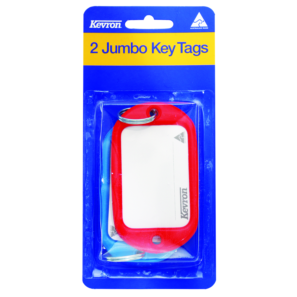 KEVRON ID10 PP2 Jumbo Key Tags Blister Pack 2 pcs