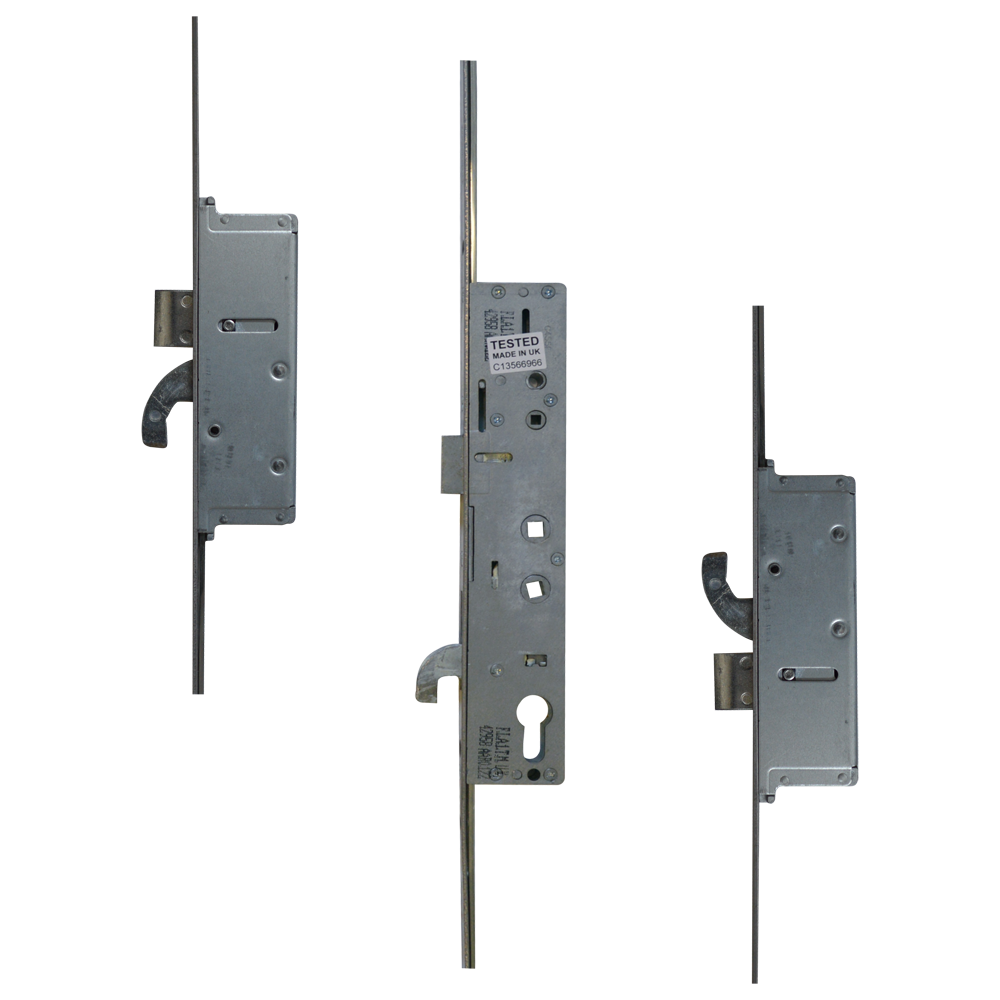 SAFEWARE 8 Lever Operated Latch & Hookbolt Twin Spindle - 2 Hook 2 Bolt