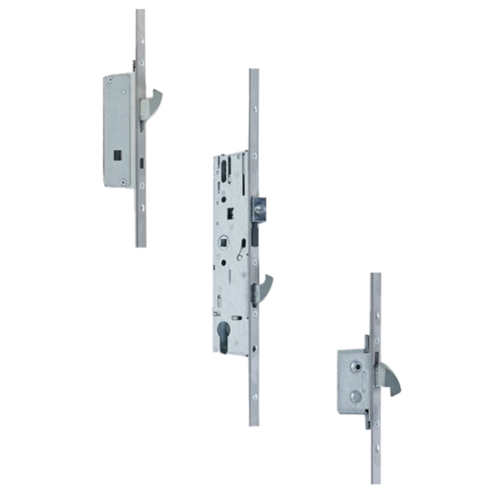 YALE AutoSecure Lever Operated Latch & Hookbolt Split Spindle - 2 Hook 20mm