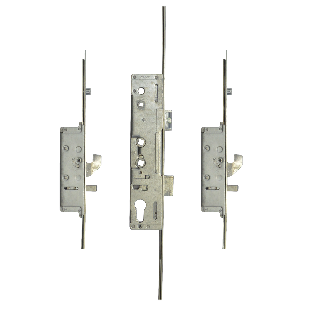 LOCKMASTER Lever Operated Latch & Deadbolt Twin Spindle - 2 Hook 2 Anti-Lift 2 Roller