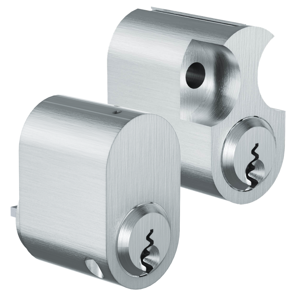 EVVA EPS SKA SKI Scandinavian Oval Cylinder Keyed Alike Pair Keyed To Differ Set