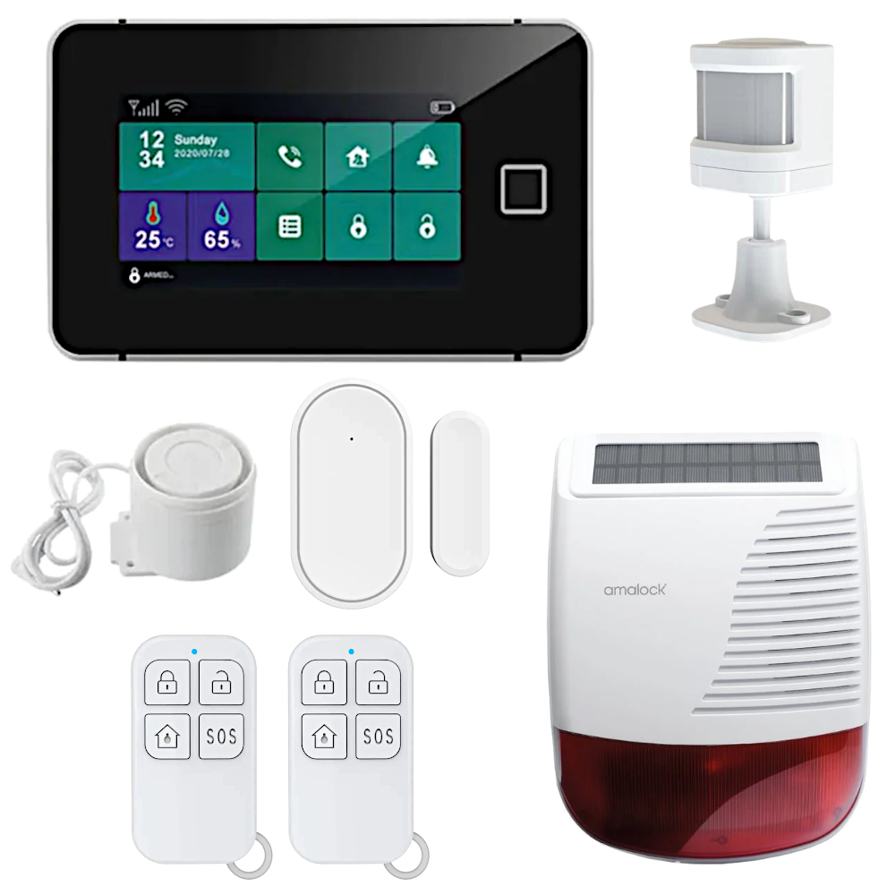 AMALOCK ALM5100 Smart Wi-Fi Alarm Kit With Fingerprint Sensor & External Sounder