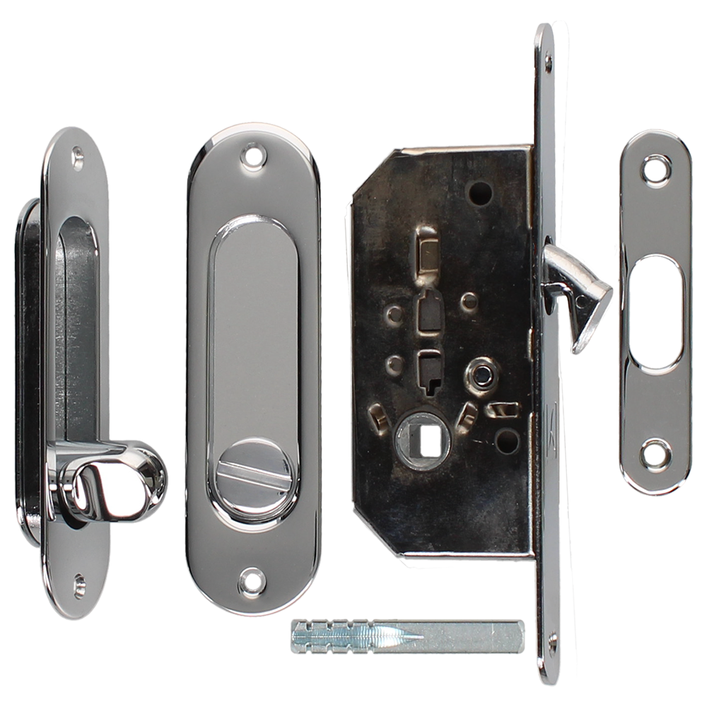 BONAITI SERRATURE Classic WC Sliding Door Hook Lock B2N Oval