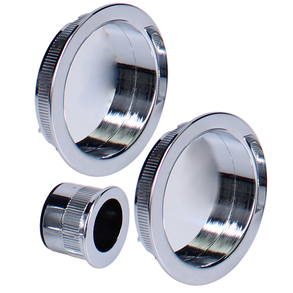 BONAITI SERRATURE Classic Sliding Door Handle Round B7D Blind Finger Pull Set