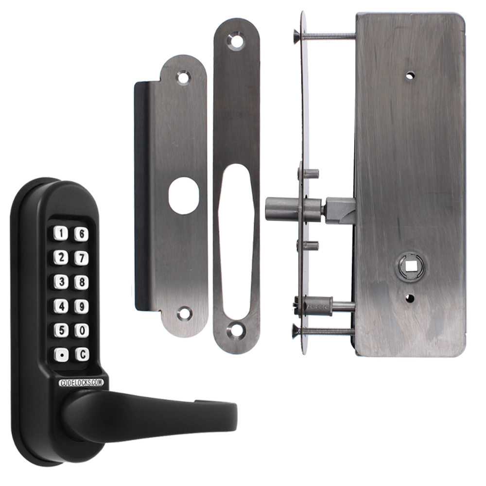 CODELOCKS CL0530 / CL0535 Digital Lock Black Marine Grade with XTD Gate Lock