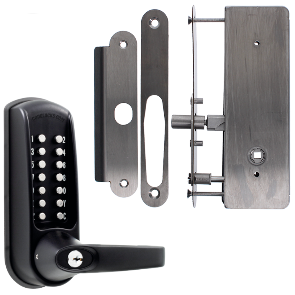 CODELOCKS CL0630 / CL0635 Digital Lock Black Marine Grade With XTD Gate Lock