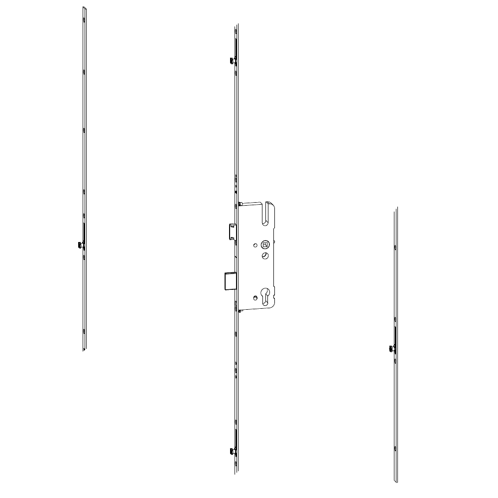 ROTO H650 35mm Backset Latch & Deadbolt Single Spindle With 4 V Cam (Mushroom) 2003432