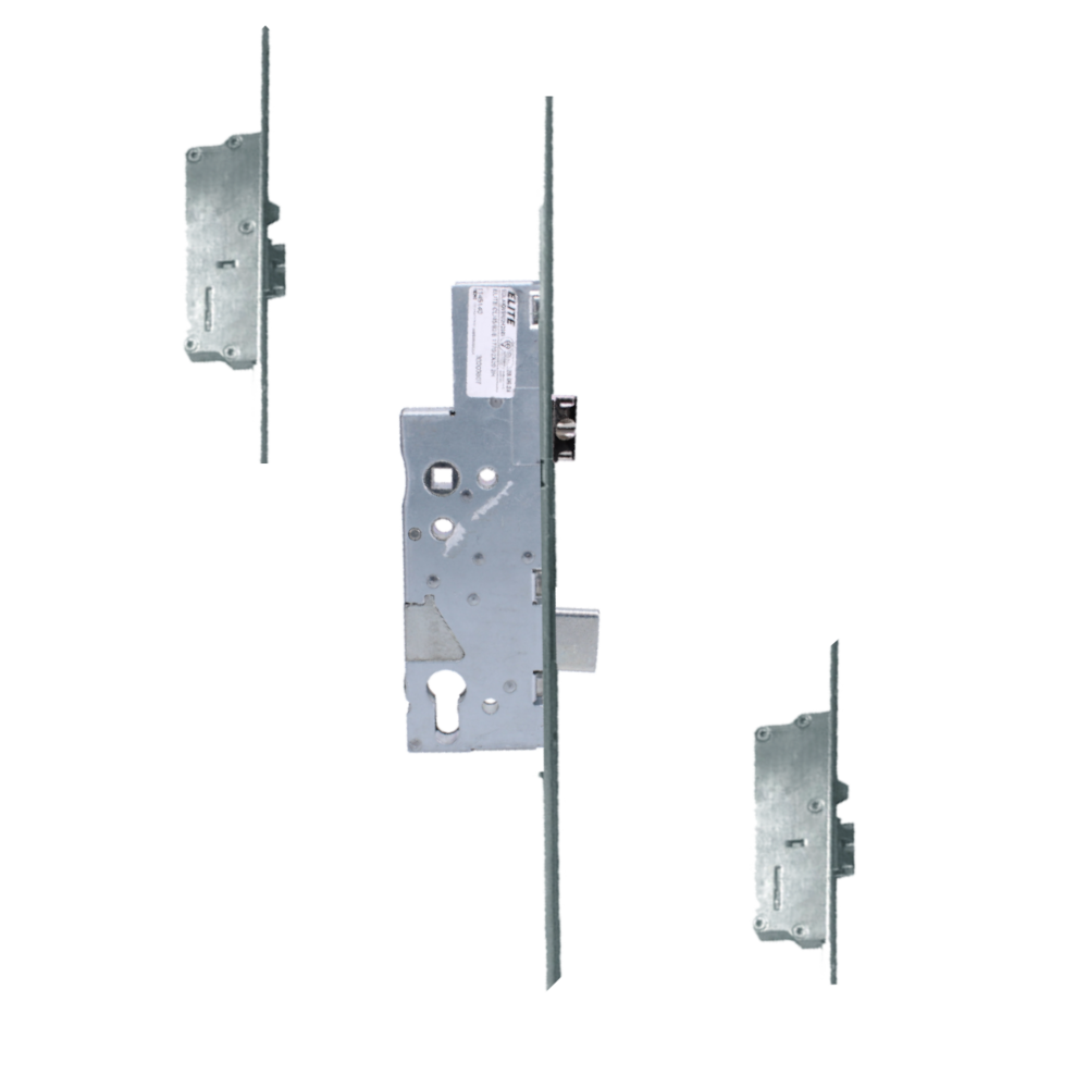 ELITE Key Wind Locking Lever Operated Latch & Deadbolt Single Spindle 20mm Faceplate - 2 Deadlocking Latch Bolts