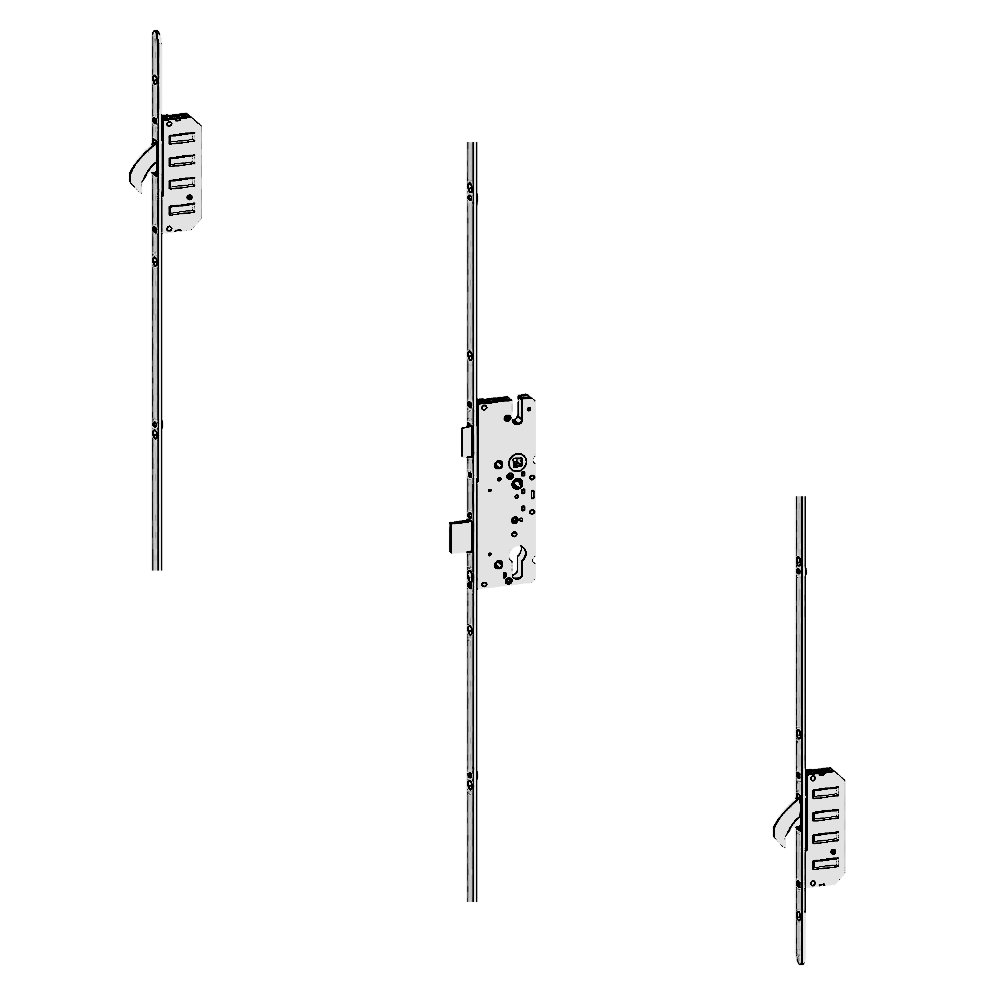 WINKHAUS STV Trulock LL Latch & Deadbolt 2 Hook 20mm Radius Faceplate