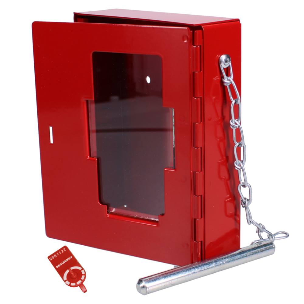 SECURIKEY EK0 Emergency Key Box Glass Fronted With Tamper Seal & Hammer
