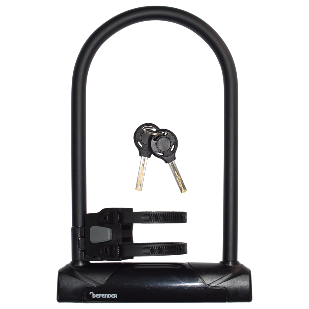 DEFENDER By Squire Cycle D-Lock With Bracket 11mm x 230mm