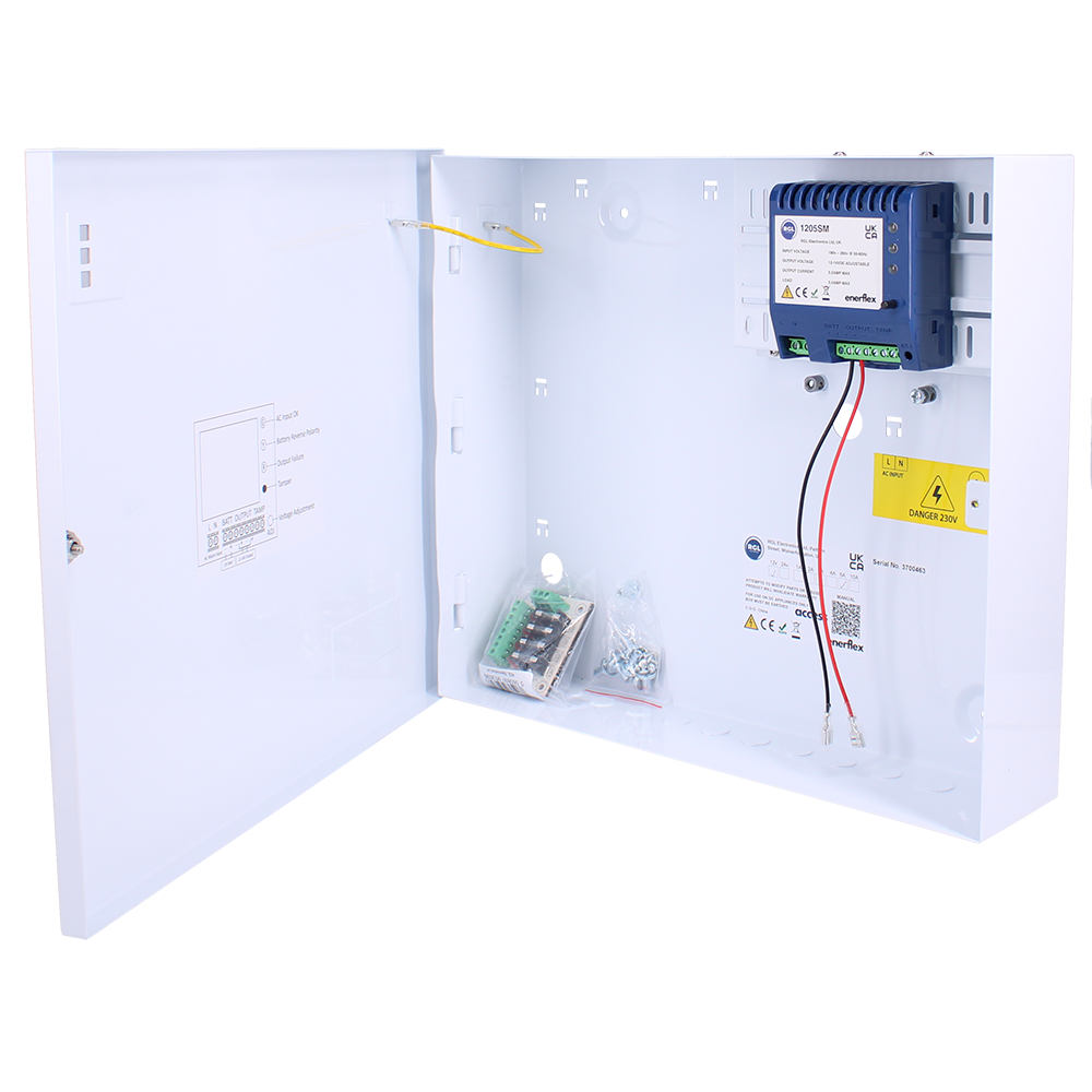 RGL Power Supply Unit (PSU) 5 Amp 12VDC Boxed With 4 Way Fused Output Module